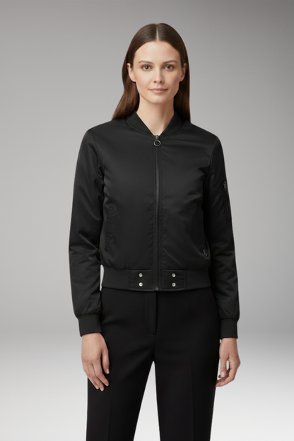 Women's Bomber Jacket With Side Pockets