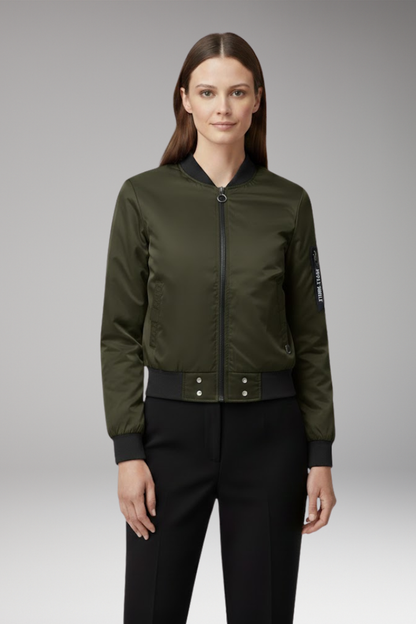 Women's Bomber Jacket With Side Pockets