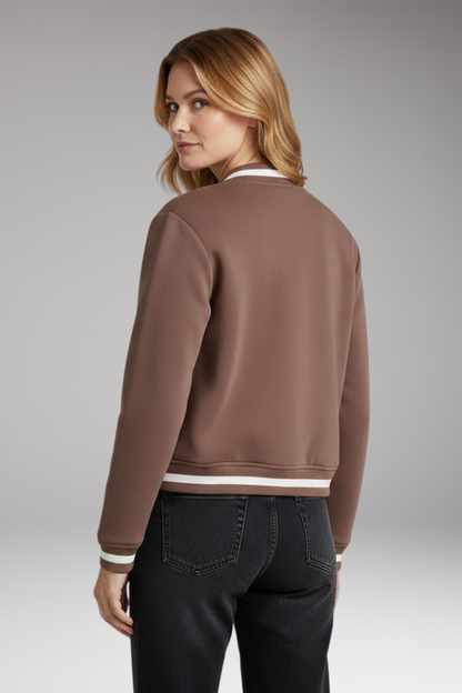Women's Bomber Jacket Practical Pockets Trendy Cut