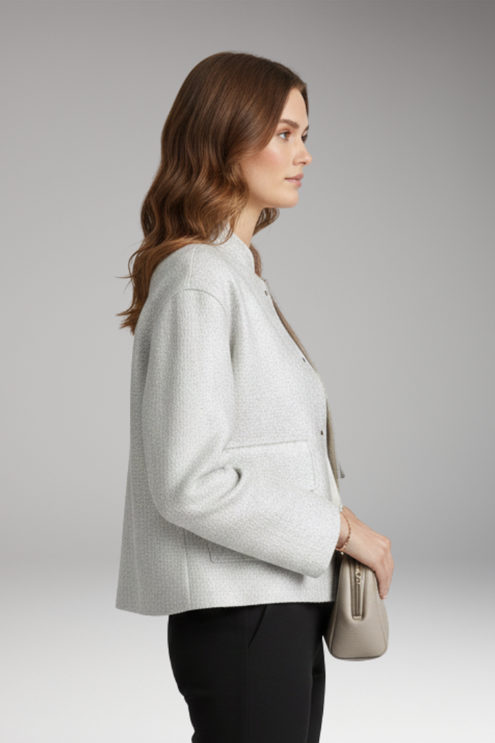 Women's Sequined Bomber Jacket Front Zipper
