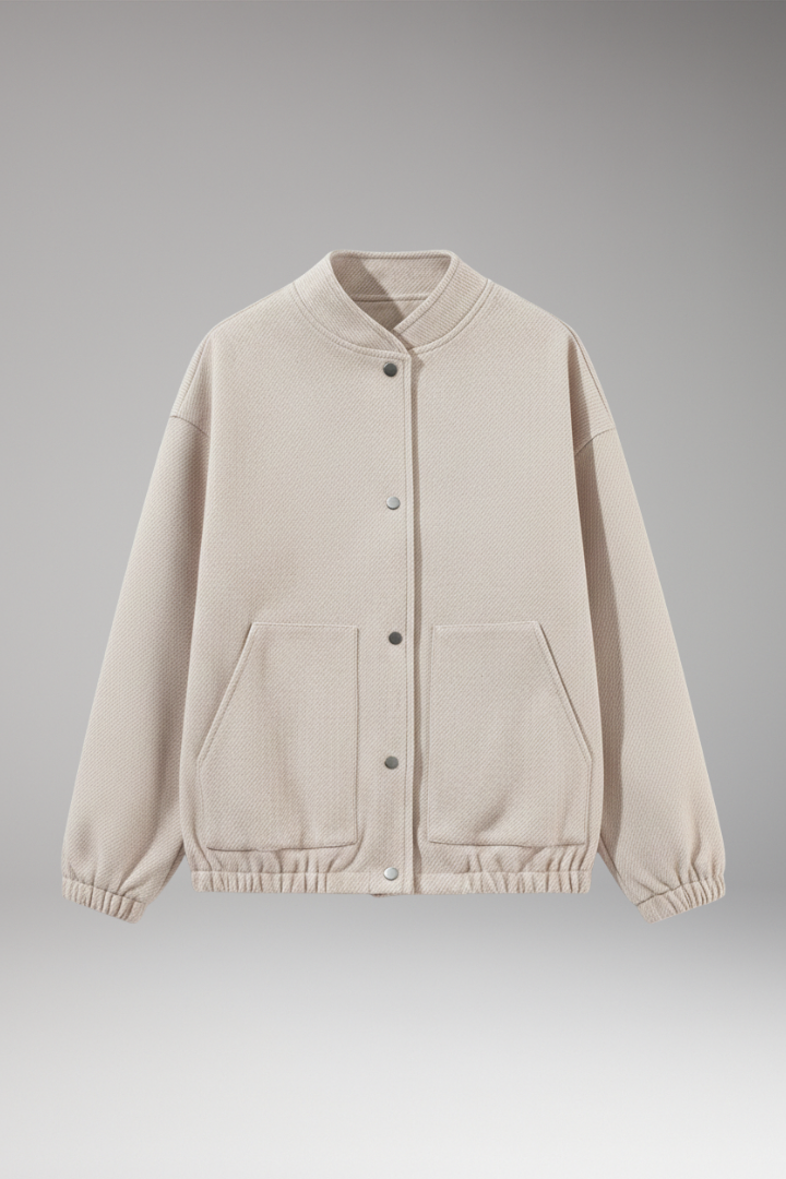 Women's Bomber Jacket Snap Closure - VibreMode