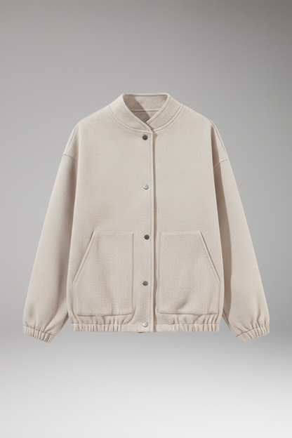 Women's Bomber Jacket Snap Closure - VibreMode