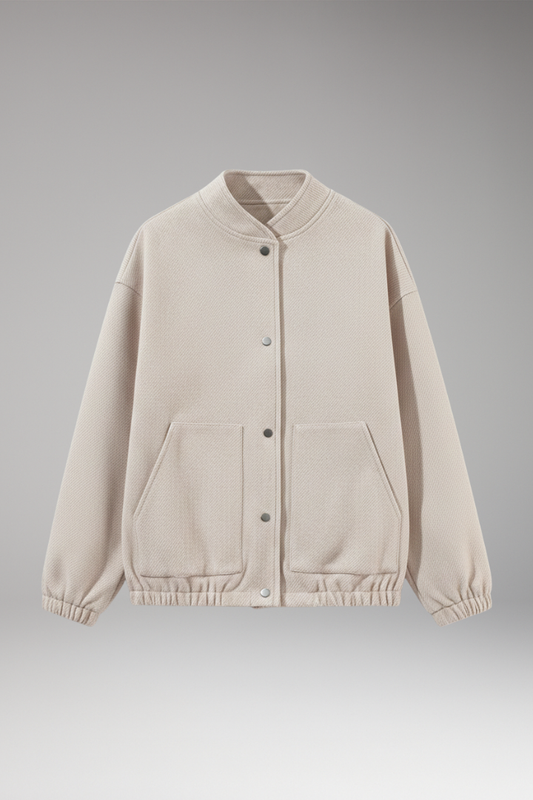 Women's Bomber Jacket Snap Closure - VibreMode