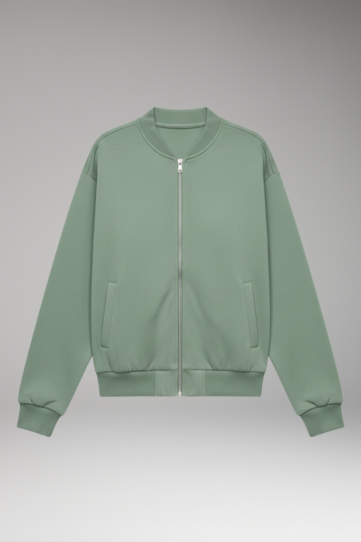 Women's Bomber Jacket Zipper Side Pockets - VibreMode