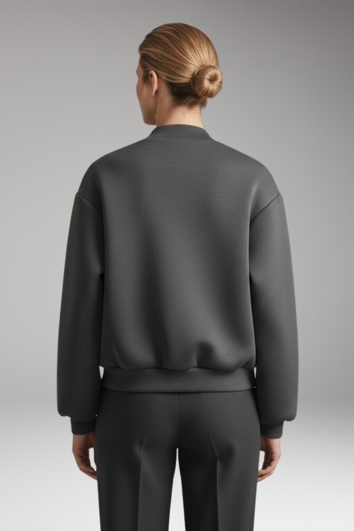 Women's Bomber Jacket Zipper Side Pockets