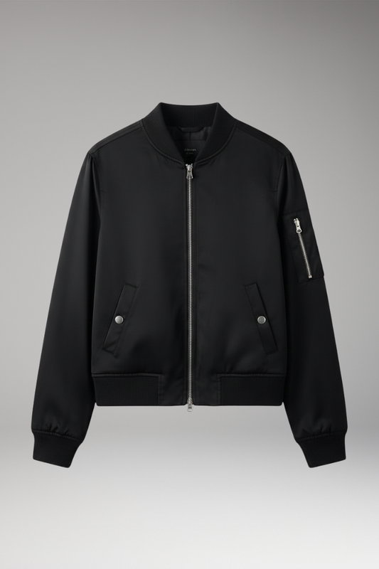Women's Bomber Jacket Zipper Pockets - VibreMode