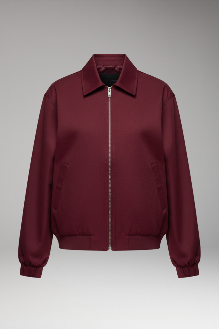 Women's Bomber Jacket Zipper Side Pockets - VibreMode