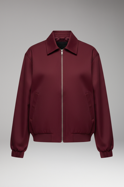 Women's Bomber Jacket Zipper Side Pockets - VibreMode