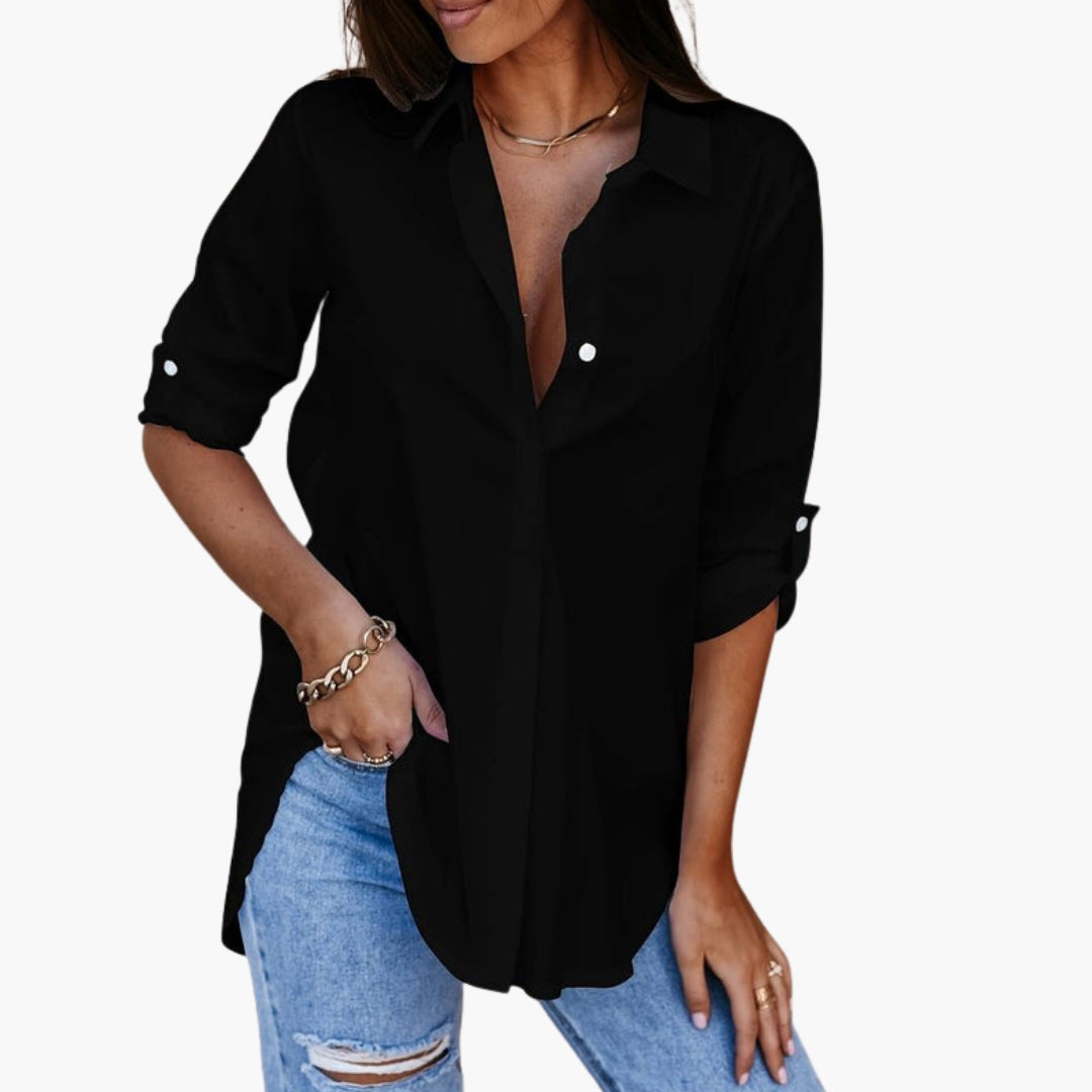 Women's Collared Button Up Shirt