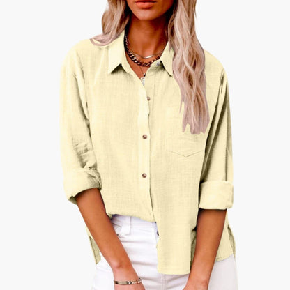Women's Classic Short Sleeve Blouse Woven White
