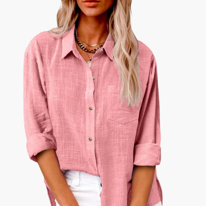 Women's Classic Short Sleeve Blouse Woven White