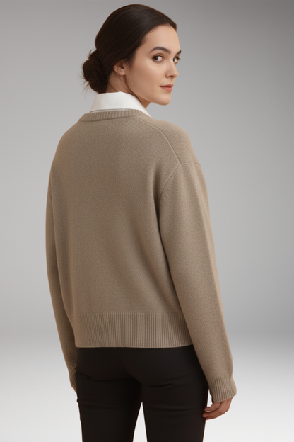 Women's Long Sleeve Asymmetrical Button Cardigan