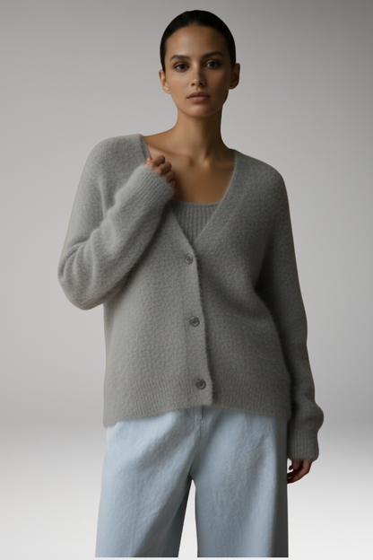 Women's Button Front Cardigan Textured