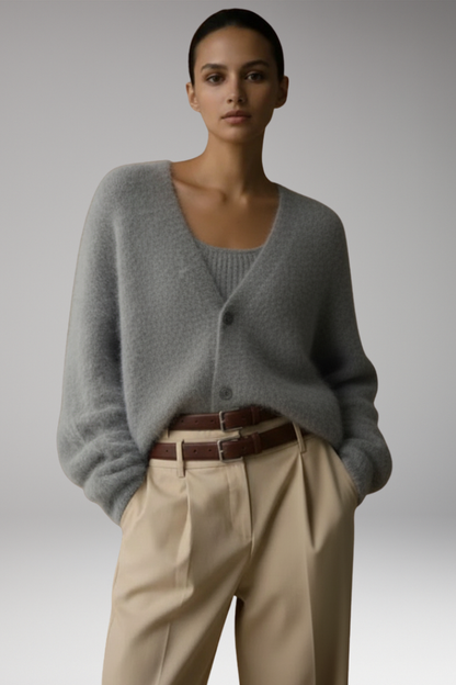Women's Button Front Cardigan Textured
