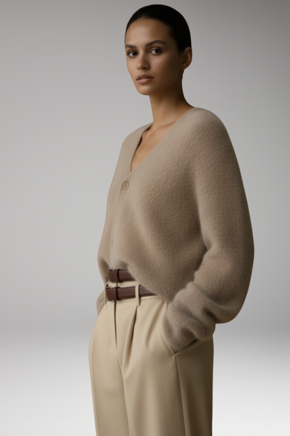 Women's Button Front Cardigan Textured