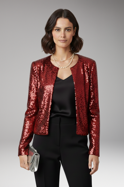 Women's Sequined Cardigan Open Front