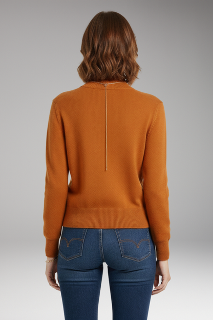 Women's High Neck Cardigan Button Front