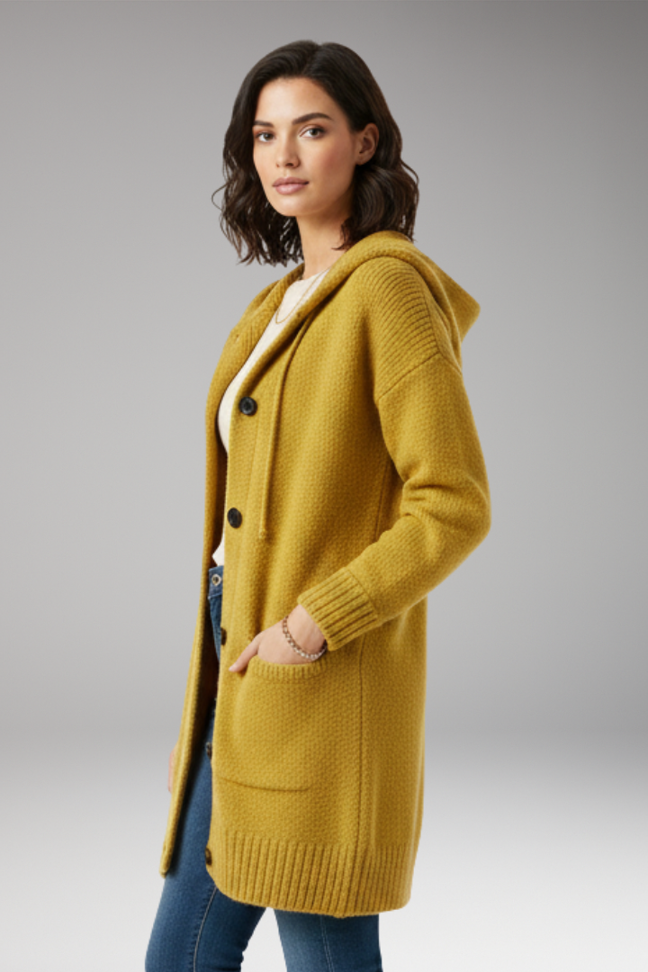 Women's Hooded Cardigan Button Front