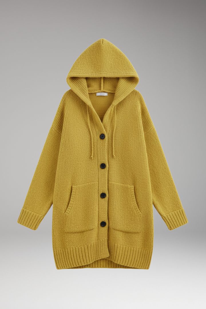Women's Hooded Cardigan Button Front - VibreMode