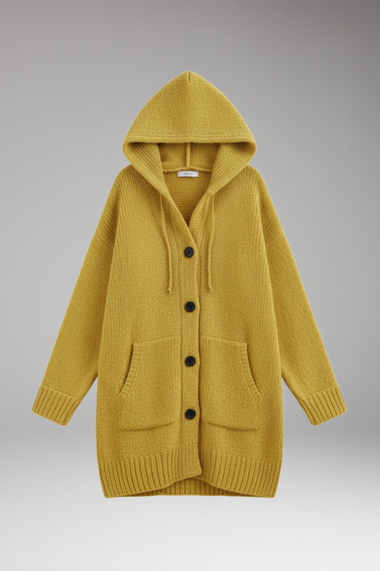 Women's Hooded Cardigan Button Front - VibreMode