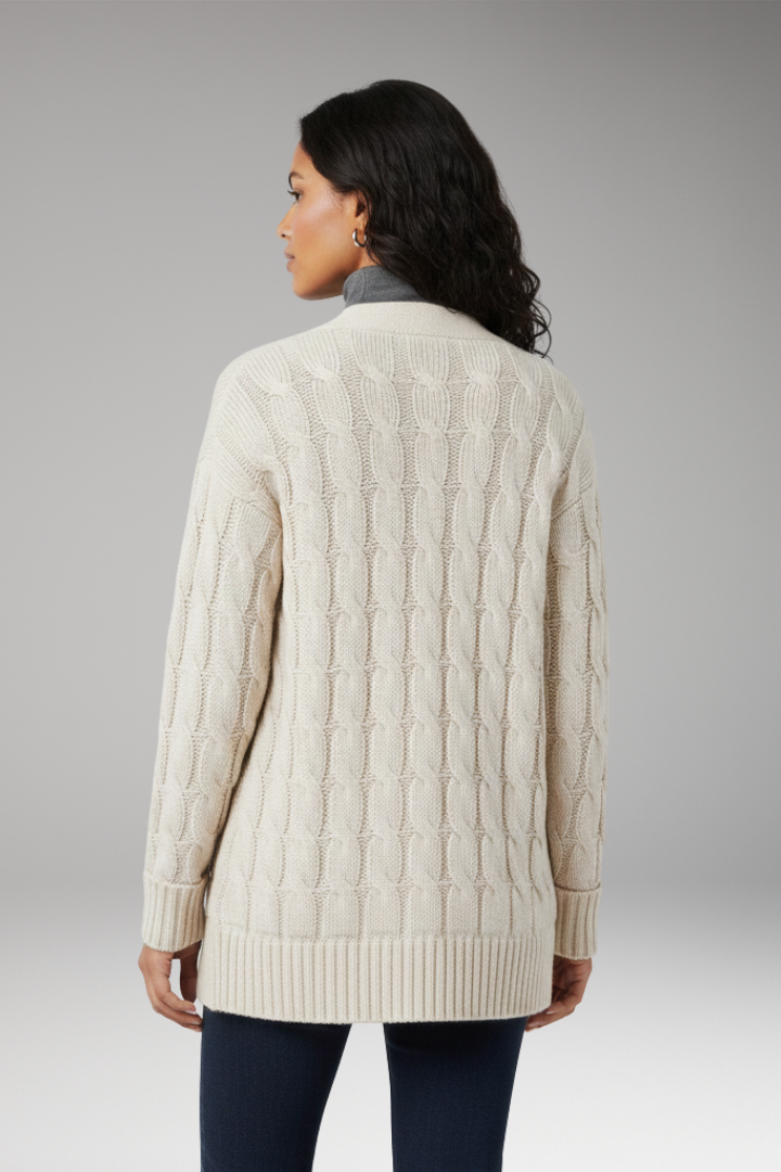 Women's V-Neck Cardigan Textured