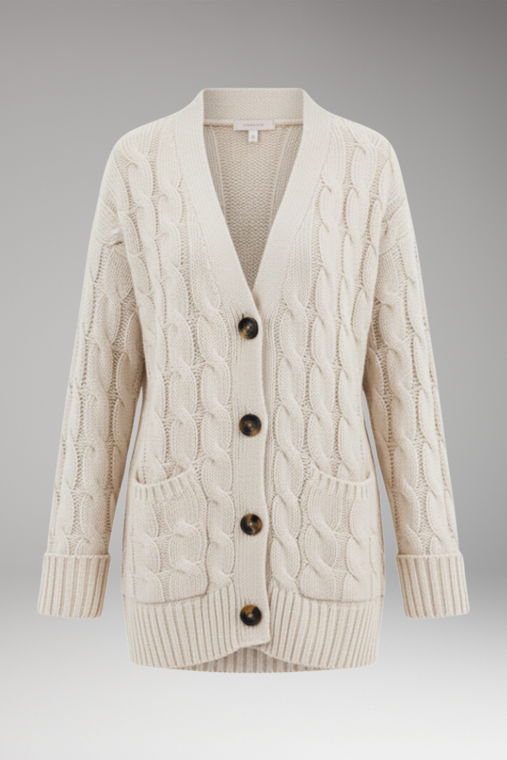 Women's V-Neck Cardigan Textured - VibreMode