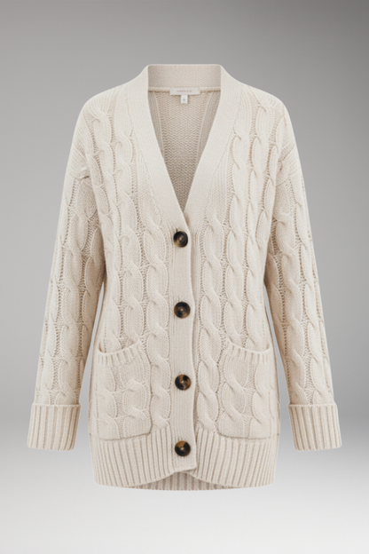 Women's V-Neck Cardigan Textured - VibreMode