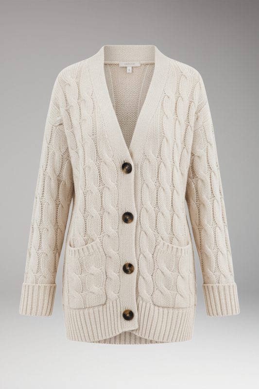 Women's V-Neck Cardigan Textured - VibreMode