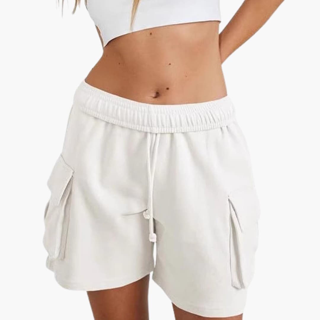 Women's Elastic Waist Cargo Shorts