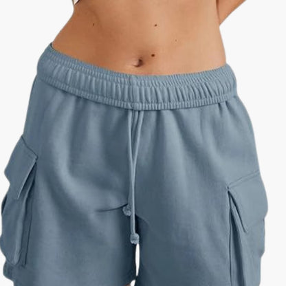 Women's Elastic Waist Cargo Shorts