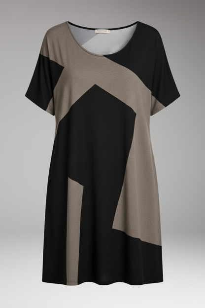 Women's Short Sleeve Loose Fit Summer Dress - VibreMode