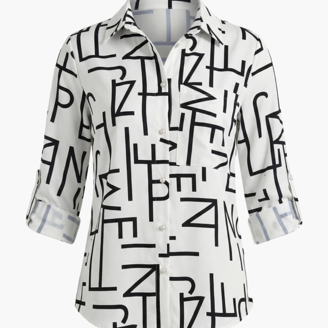 Women's Long Sleeve Button Down Shirt Cotton Lapel Collar White