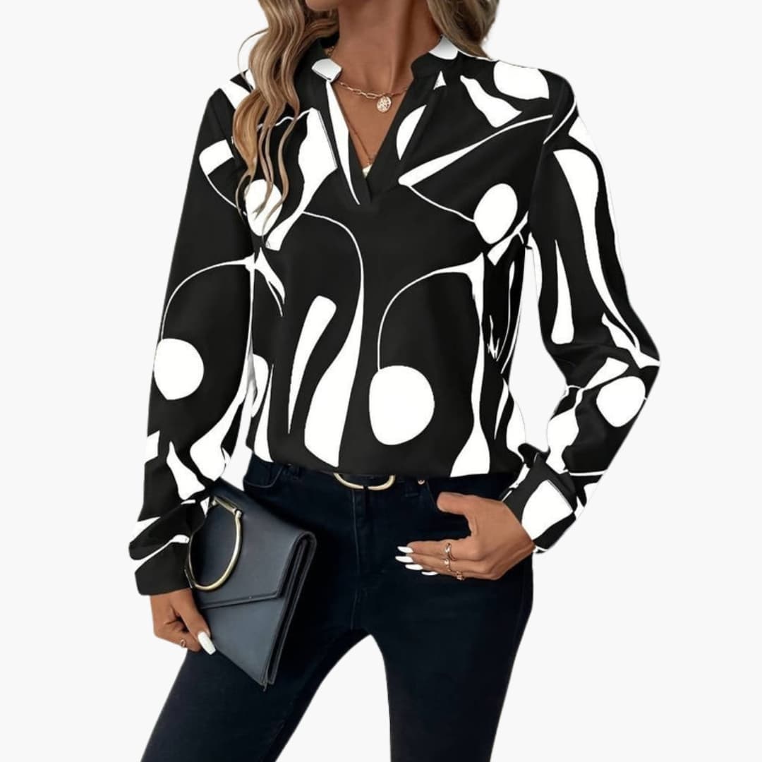 Women's Long Sleeve Button-Down Shirt Cotton White