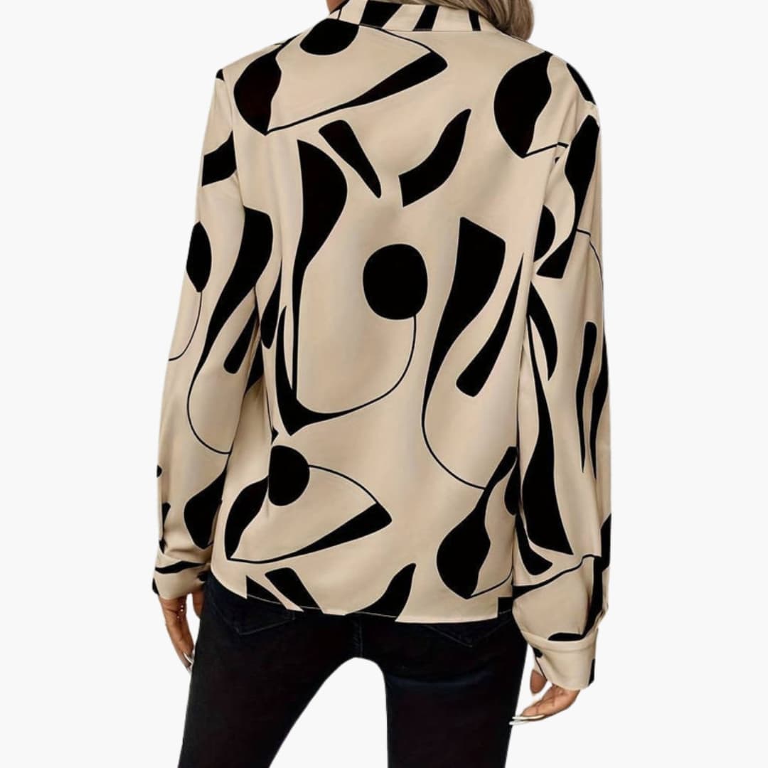 Women's Long Sleeve Button-Down Shirt Cotton White