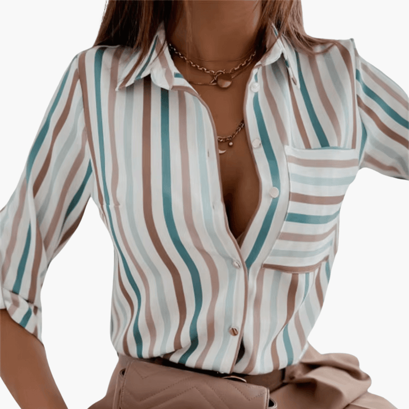 Women's Classic Crew Neck Blouse Long Sleeve Cotton White