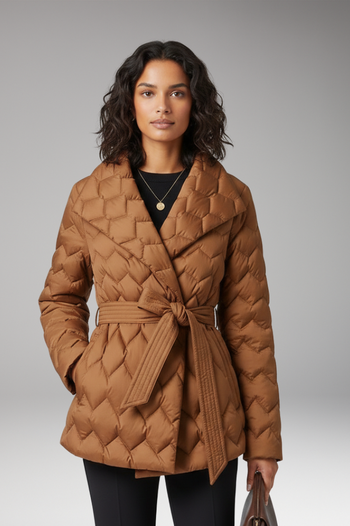 Women's Quilted Belted Coat