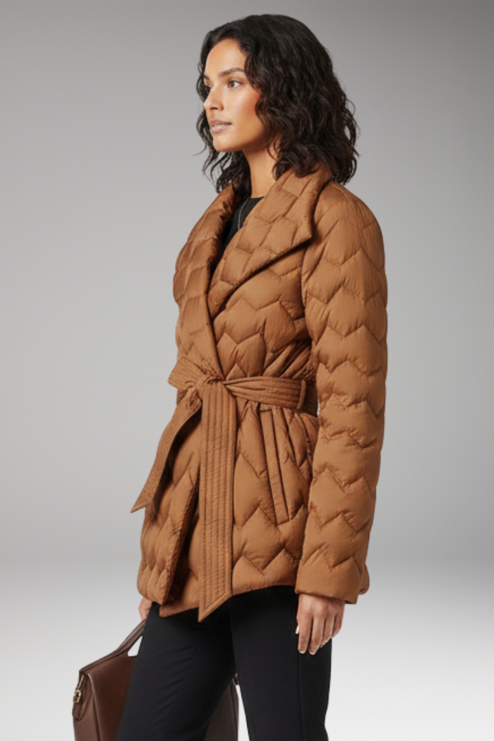 Women's Quilted Belted Coat