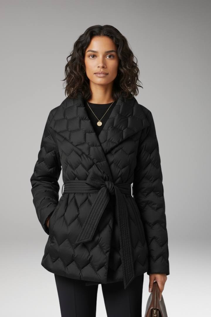 Women's Quilted Belted Coat