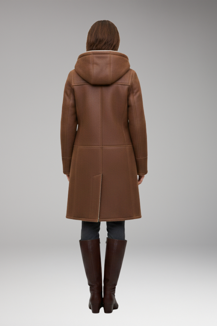 Women's Hooded Coat Toggle Closure