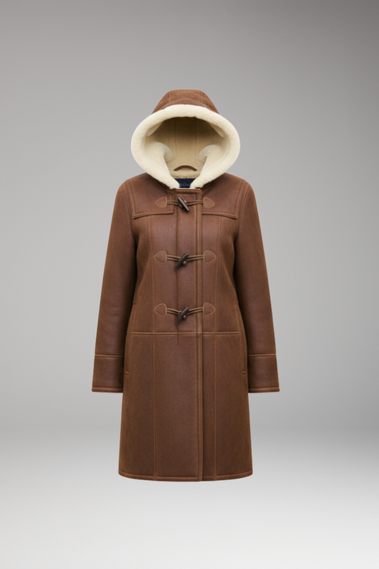 Women's Hooded Coat Toggle Closure - VibreMode