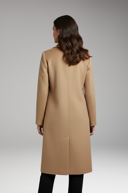 Women's Notched Collar Coat Button Front