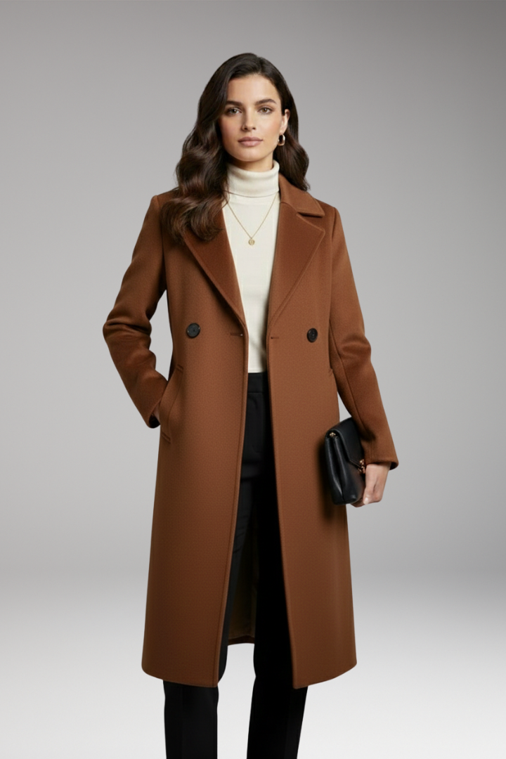 Women's Notched Collar Coat Button Front