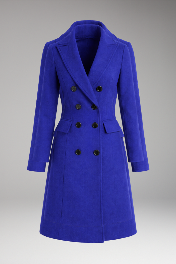 Women's Shawl Collar Coat with Waist Belt - VibreMode