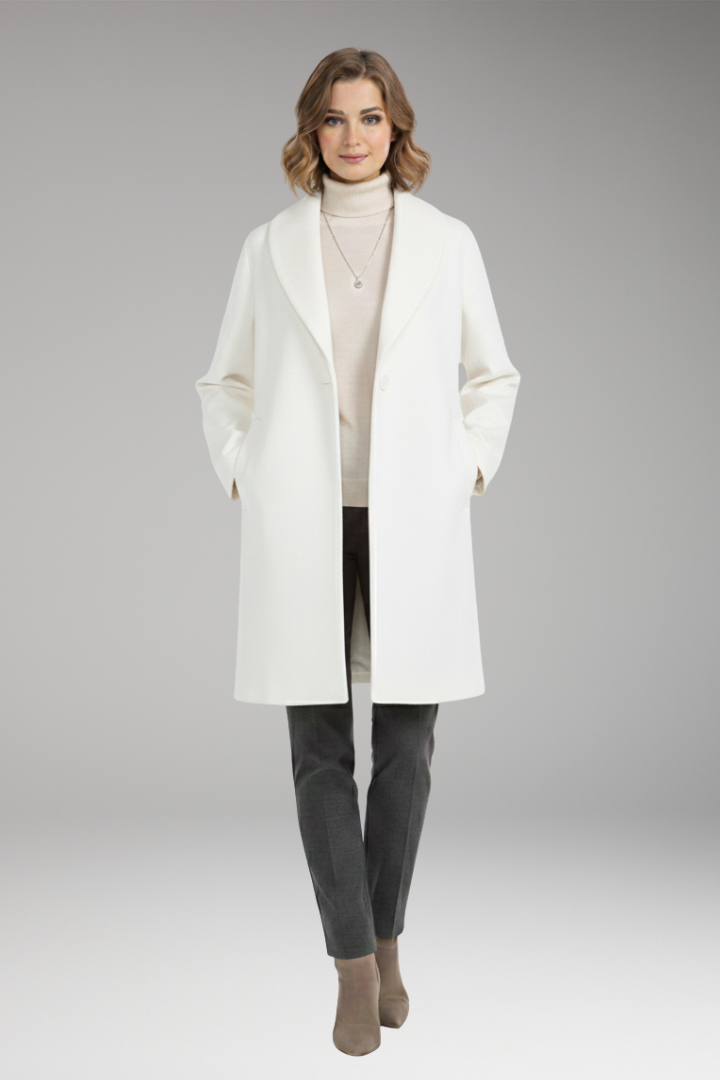 Women's Long Sleeve Wide Collar Coat
