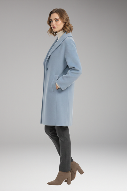 Women's Long Sleeve Wide Collar Coat