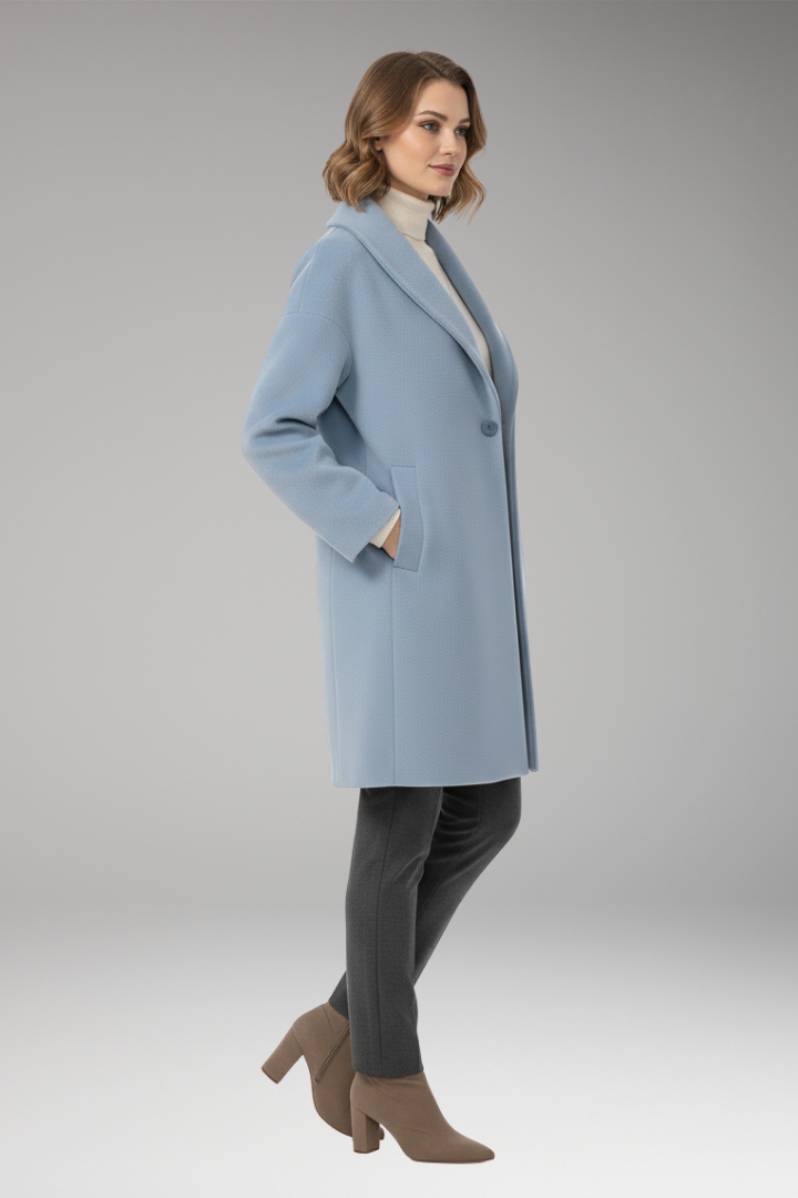 Women's Long Sleeve Wide Collar Coat