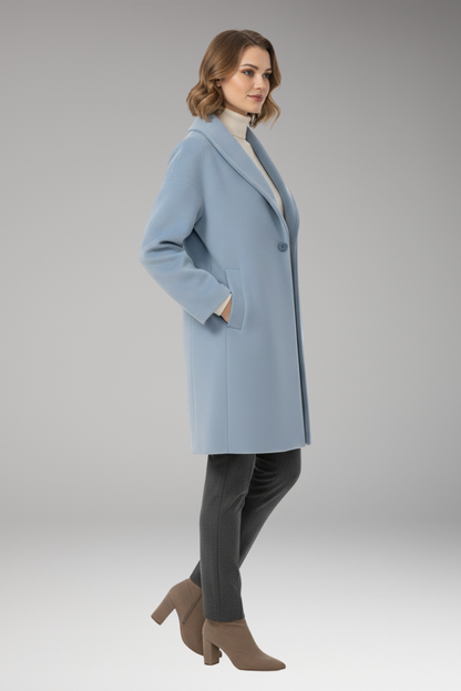 Women's Long Sleeve Wide Collar Coat