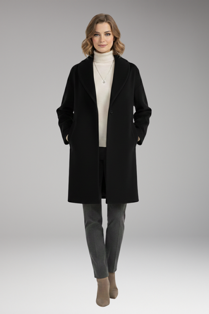 Women's Long Sleeve Wide Collar Coat