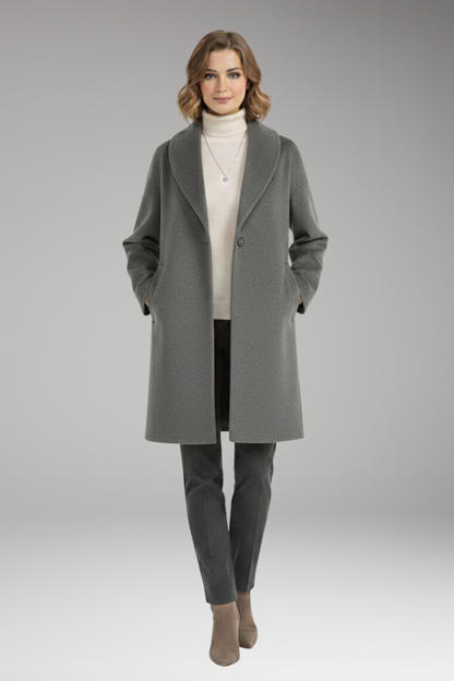 Women's Long Sleeve Wide Collar Coat