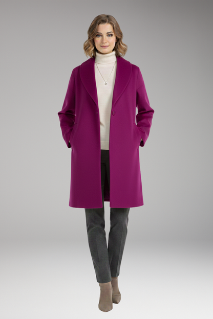 Women's Long Sleeve Wide Collar Coat